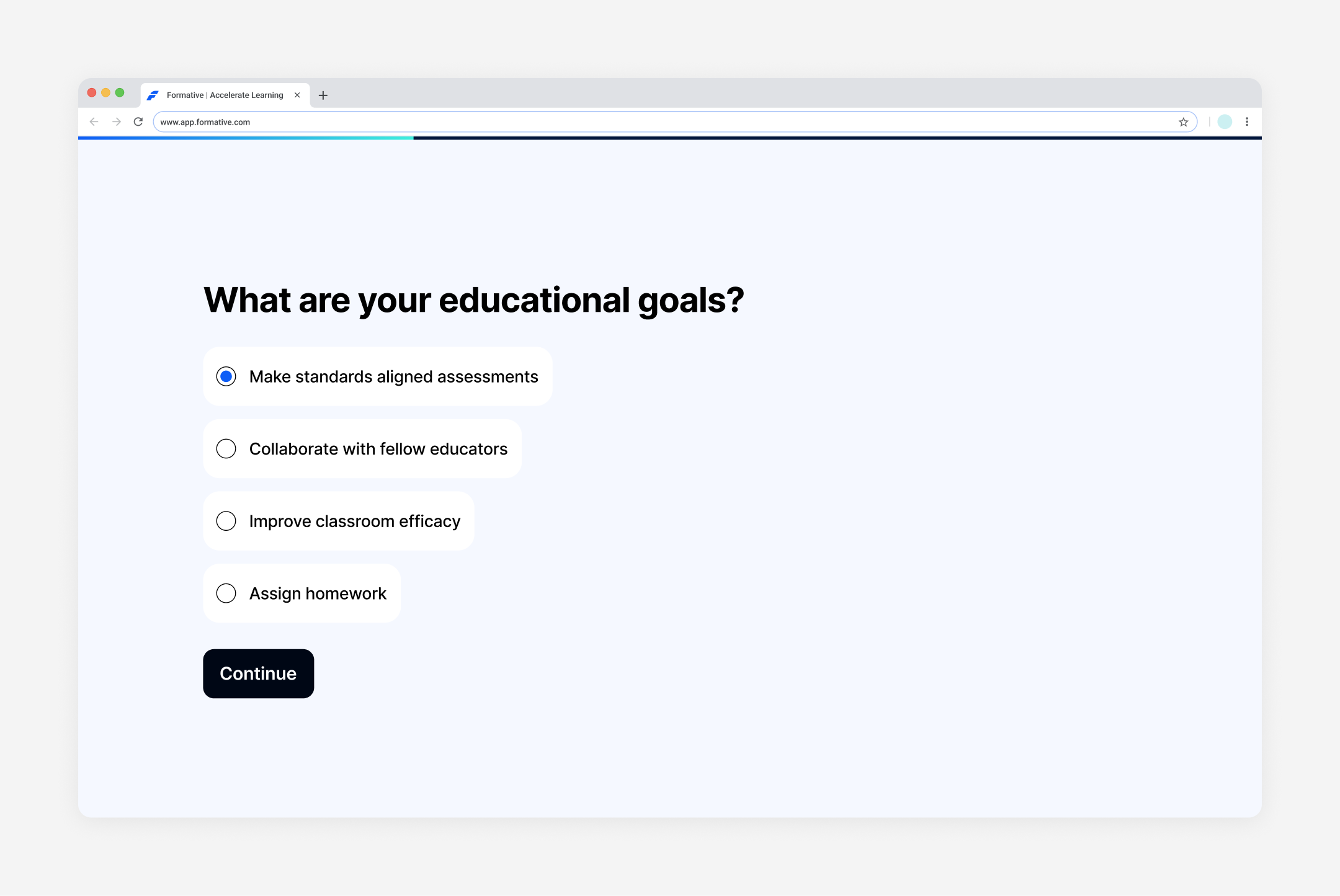 Formative interface showing classroom and assessment workflow.